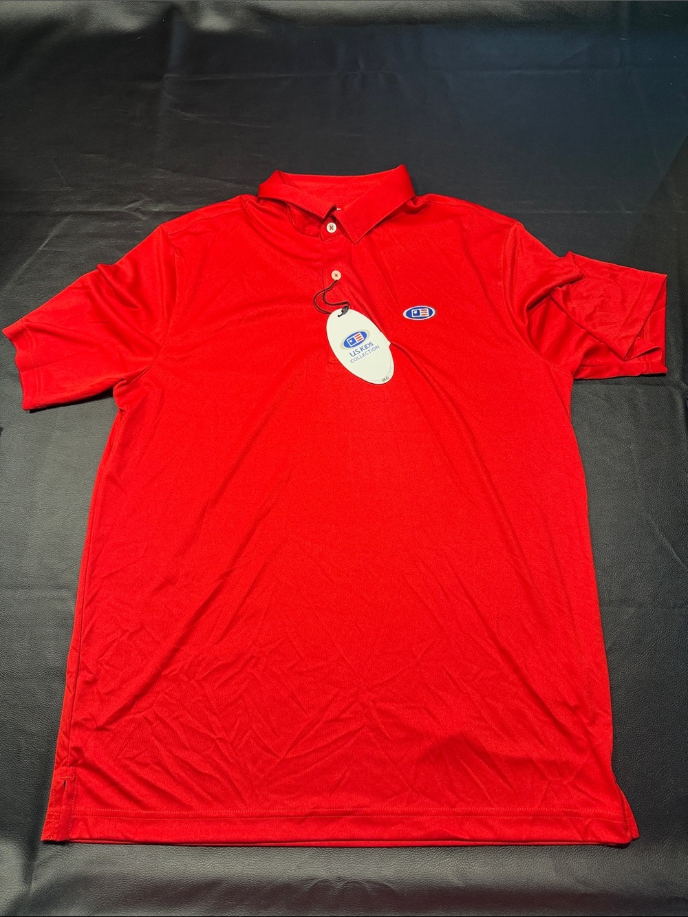 US Kids Golf Men's Red Performance Polo Shirt